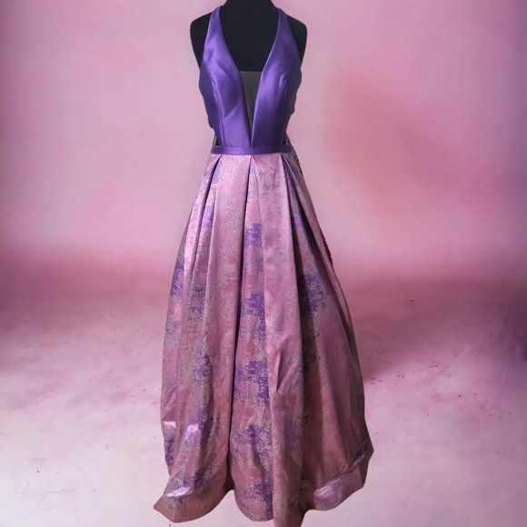 Morell Maxie Metallic Jacquard Print Ball Gown - Picture 4 of 8